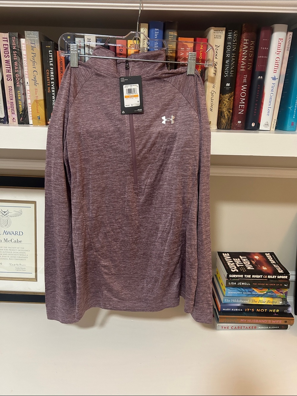 Under Armour Heather Plum Quarter-Zip Pullover